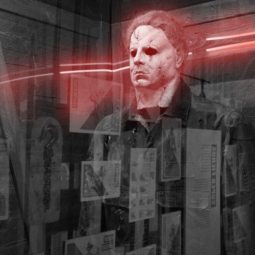 Michael Myers eerily at Scared to Death