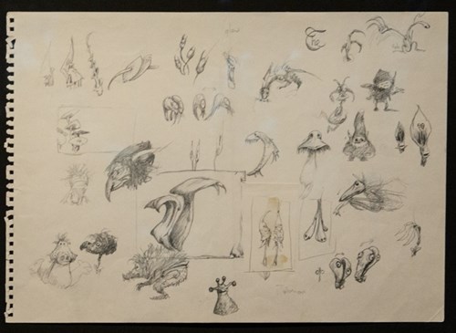 Concept sketches for Dark Crystal