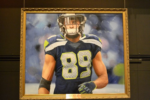 Doug Baldwin oil painting in the waiting room for the Holodome