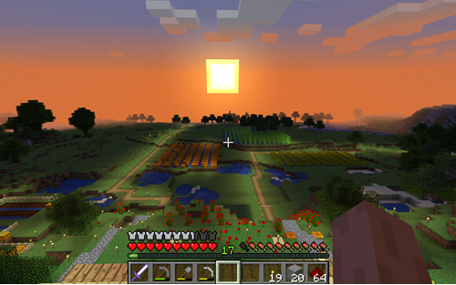 Realm dusk in Minecraft