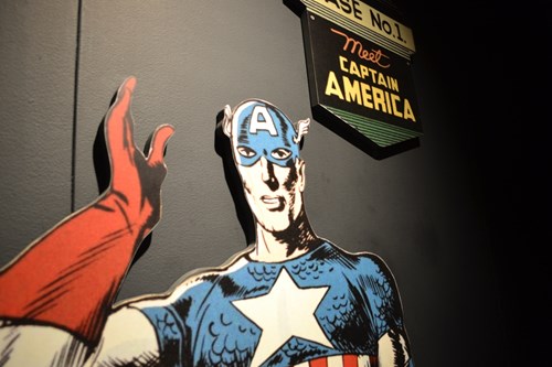 Captain America cut out at MoPOP
