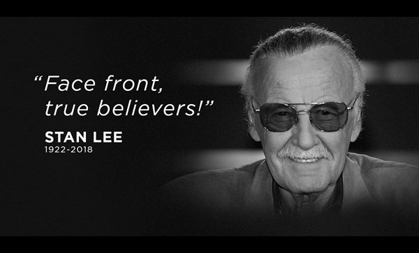 Stan Lee portrait and quote